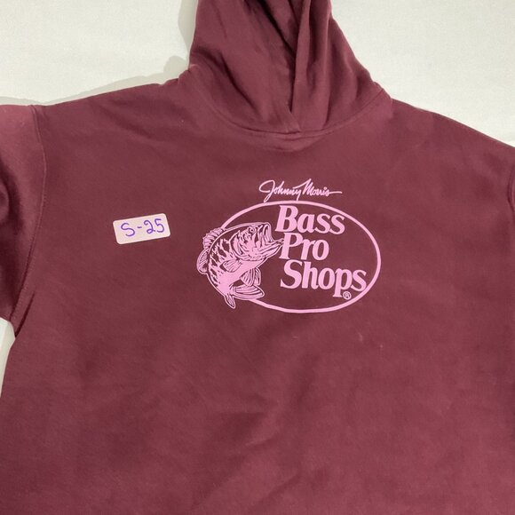 Johnny Morris Bass Pro Shops Burgundy Hoodie S/P Cotton Blend For Women - Picture 6 of 6